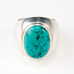 Turquoise Hollowform Ring