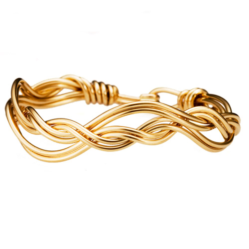 Ocean Waves Bracelet in gold