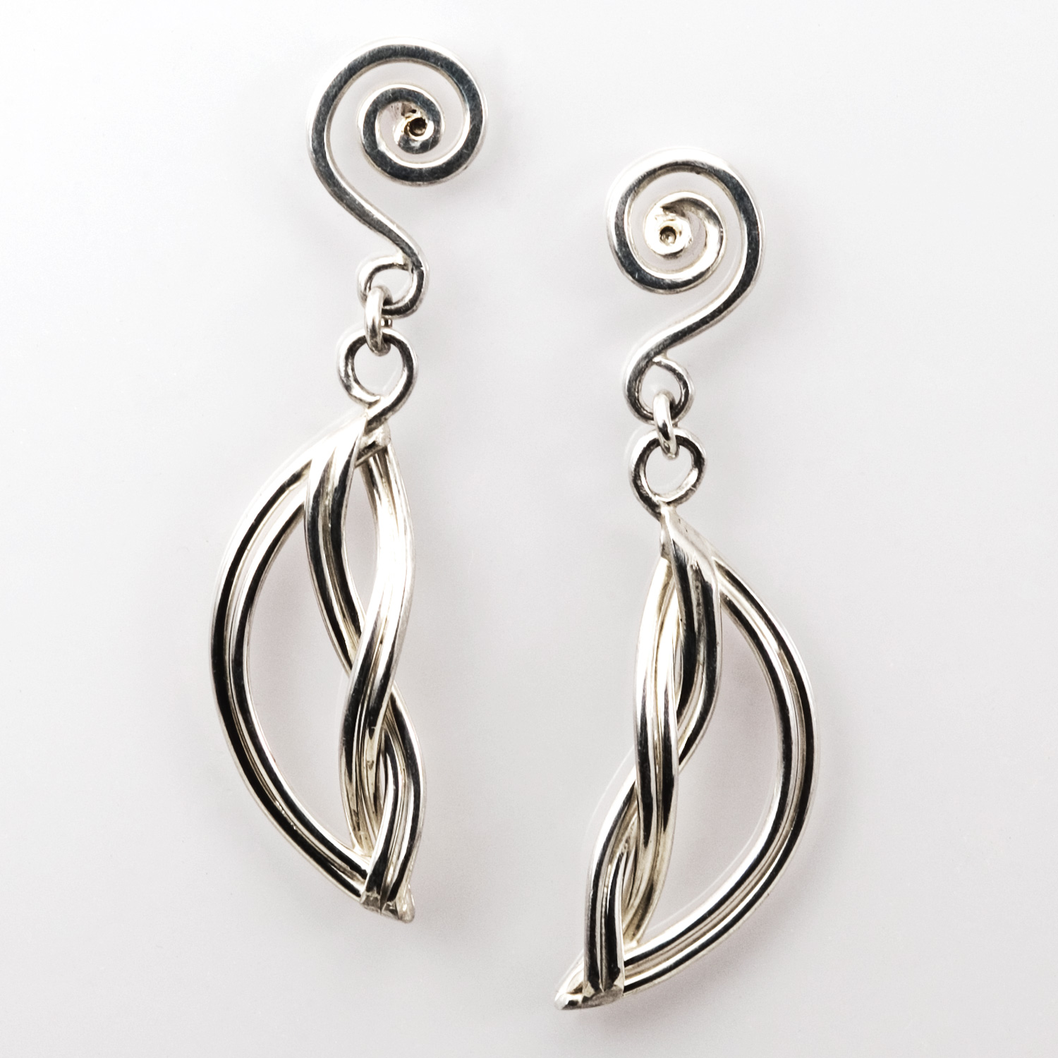 Ocean Waves Earrings in sterling silver by Tamberlaine