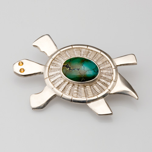 Sunburst Weave Pendant in sterling silver with rhodolite garnet